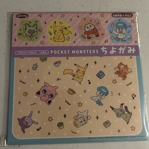 Pokemon Pocket Monsters Origami Paper with Pastel Colors